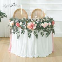 7ft Bean Paste Rose Garland – Wedding & Table Decor