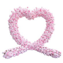 Luxury Pink Heart‑Shaped Shelf Floral Arrangement – Wedding Arch Decor