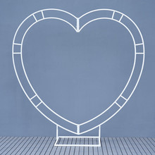 2.4m White love arch Wedding Backdrop Heart‑Shaped Flower Stand – Event Decor