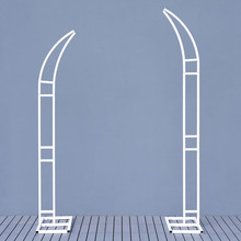 2.1*2.5m Wrought Iron Arch Flower Door Shelf – Outdoor Wedding Backdrop Décor