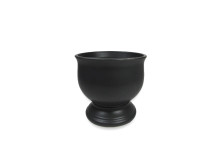 12 Pcs - 5 Inch Matte Black Ceramic with Raised Foot