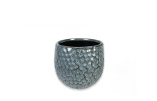 18 Pcs - 5 Inch Ceramic Two Toned Dots Cracked Pot
