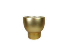 6 Pcs - 6 Inch Ceramic Matte Champagne Gold Compote Bowl