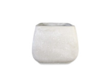 2 Pcs - 7 Inch Cement Natural Squared Planter.