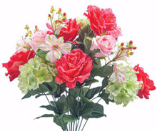 Case of 6 - 21" Mixed Floral Bush x 16