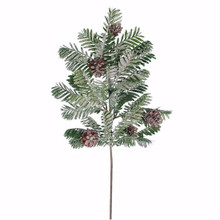 Case of 12 - 19" Frosty Pine Flocked/Glitter Plastic Spray