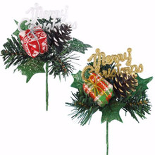 Case of 36 - 2 Asst 8" Merry Christmas Gift/Cone Plastic Pick