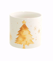 Case of 8 - Golden Pine Ceramic Pot 5"