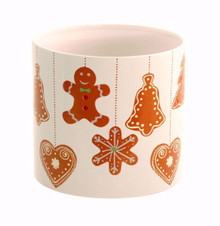 Case of 6 - Gingerbread Ceramic Pot 6"