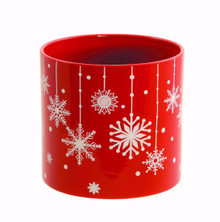 Case of 8 - Dancing Snowflakes Ceramic Pot 5"