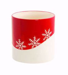 Case of 12 - Snowflake Ceramic Pot 4"