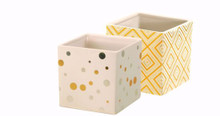 Case of 8 - 2 Asst Gold & Silver Radiance Ceramic Planters 5.25"