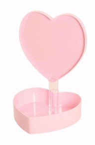 Case of 24 - 6.5" Heart Box -Soft Pink Plastic