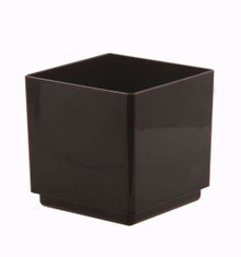Case of 16 - 5" Plastic Cube - Black