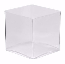 Case of 16 - 5" Plastic Cube - Crystal Clear
