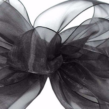 #3 Chiffon Ribbon - Black - 10 Rolls