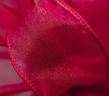 #9 Deluxe Sheer Wired Ribbon - Madam Red Rose - 10 Rolls
