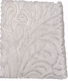 #9 Embossed Ribbon-White - 10 Rolls