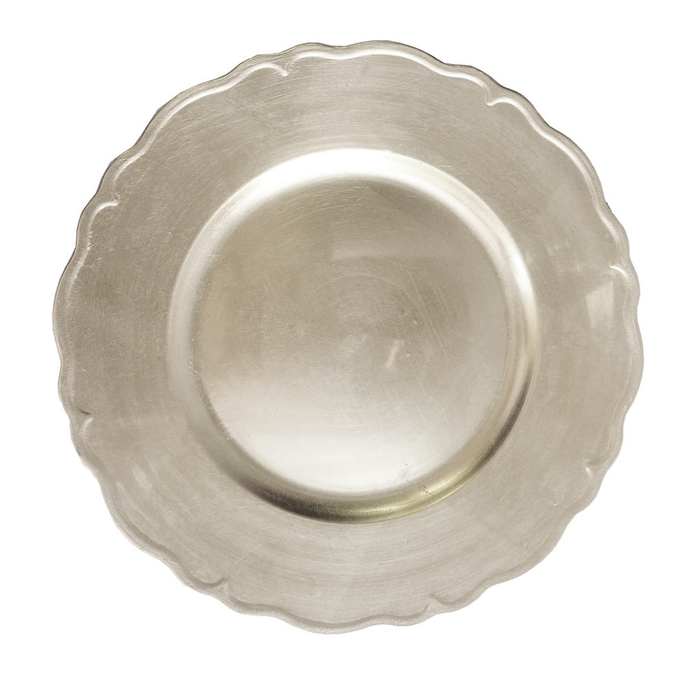 Silver charger plates online