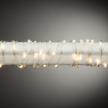 10ft Indoor/Outdoor Warm White Micro LED Electric Light String, Silver Wire - 6 Sets