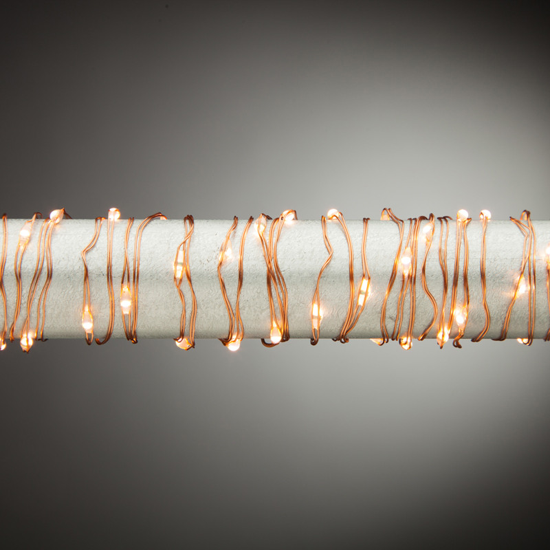 10ft Indoor Outdoor Warm White Micro LED Electric Light String Copper Wire 6 Sets