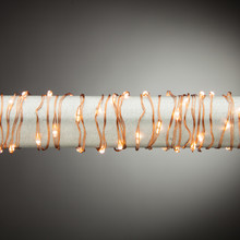 10ft Indoor/Outdoor Warm White Multifunction Micro LED Battery Light String with Timer, Copper Wire - 12 Sets