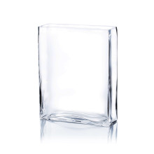 2.5" x 8" Clear Block Vase, 10 inches high - 8 Pieces