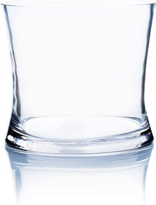 5.7" x 5" Clear Concaved Style Vase - 12 Pieces