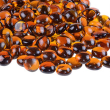 Amber Brown Flat Glass Marbles - 3/4" Centerpiece Vase Filler Wedding Table Scatter & Crafts - 20 lbs (20 Cups, 2000 Pcs)