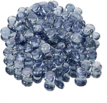 12 Bags, Light Blue Flat Marbles - 2 lb/bag