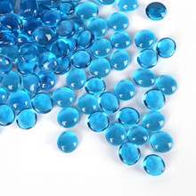 Light Blue Flat Glass Marbles - 3/4" Centerpiece Vase Filler Wedding Table Scatter & Crafts - 20 lbs (20 Cups, 2000 Pcs)