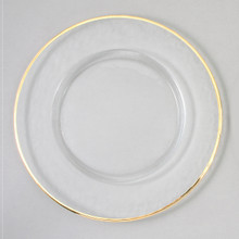Case of 4 Gold Rim 13" Round Charger Plates