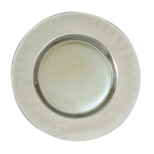 Case of 4 Luster Platinum 13" Round Charger Plates
