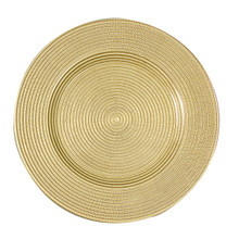 Case of 4 Rome/Metallic Gold 13" Round Charger Plates