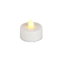 White Battery Operated LED Tea Lights with Flicker - 144 Pieces