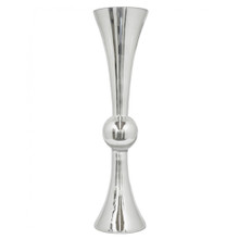 24 Inch Silver Reversible Latour Trumpet Vase - 4 Pieces