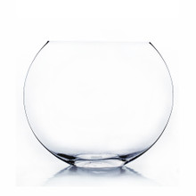 10 Inch Clear Moon Bowl Vase - 6 Pieces