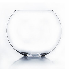 13 Inch Clear Moon Bowl Vase - 2 Pieces