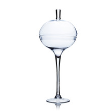 28 Inch Clear Unique Ball on Stand Vase