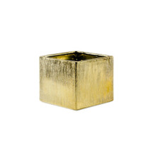 6 Inch Gold Square Cube - 6 Pieces
