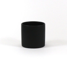5.5" x 5" Black Cylinder Ceramic - 12 Pieces