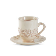 16oz. Cup & Saucer Set by GG Collection - Set of 4