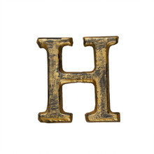 Metal Letter-H, Rustic Finish, 1.5 Inches Tall