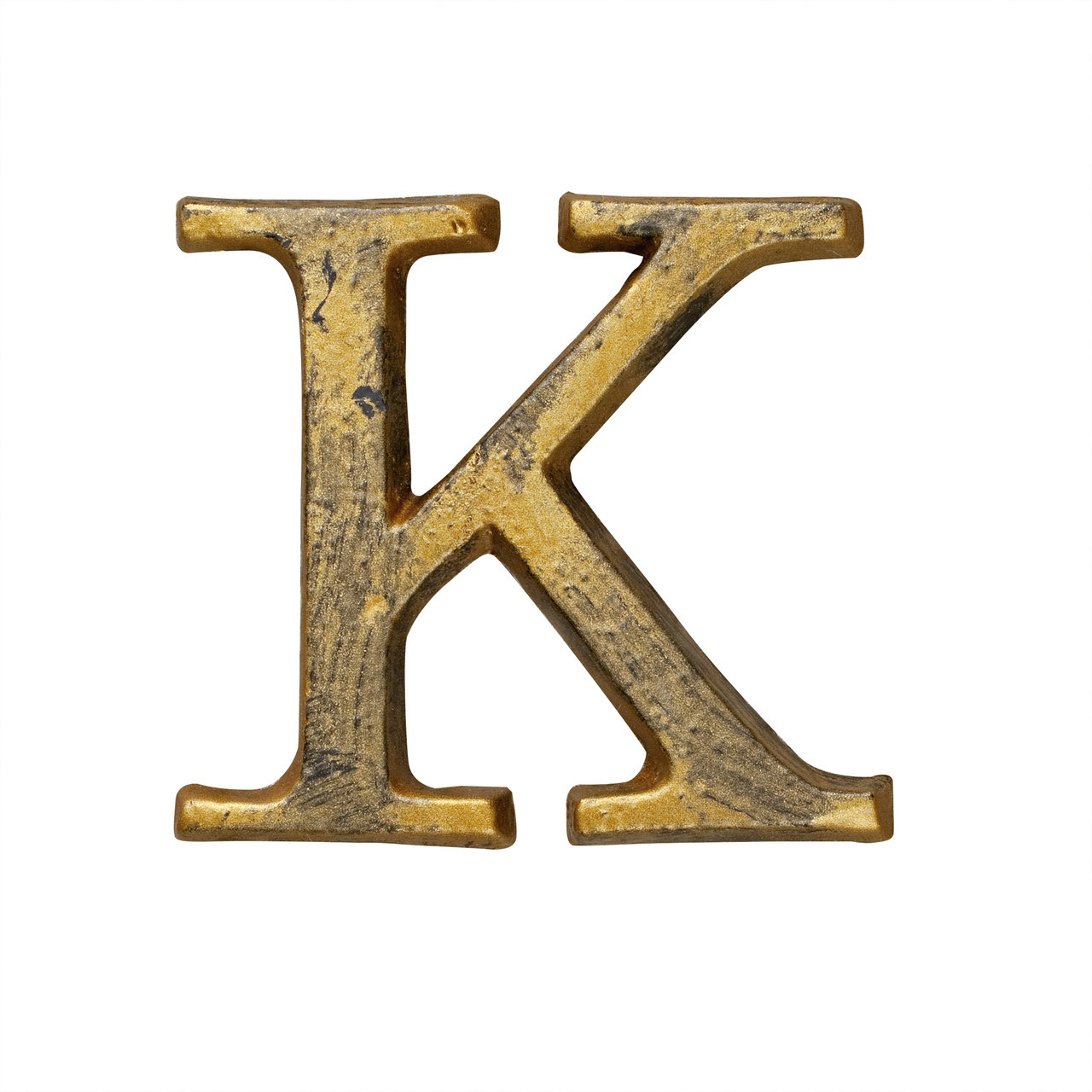Metal Letter K Rustic Finish 1 5 Inches Tall Eventswholesale Com