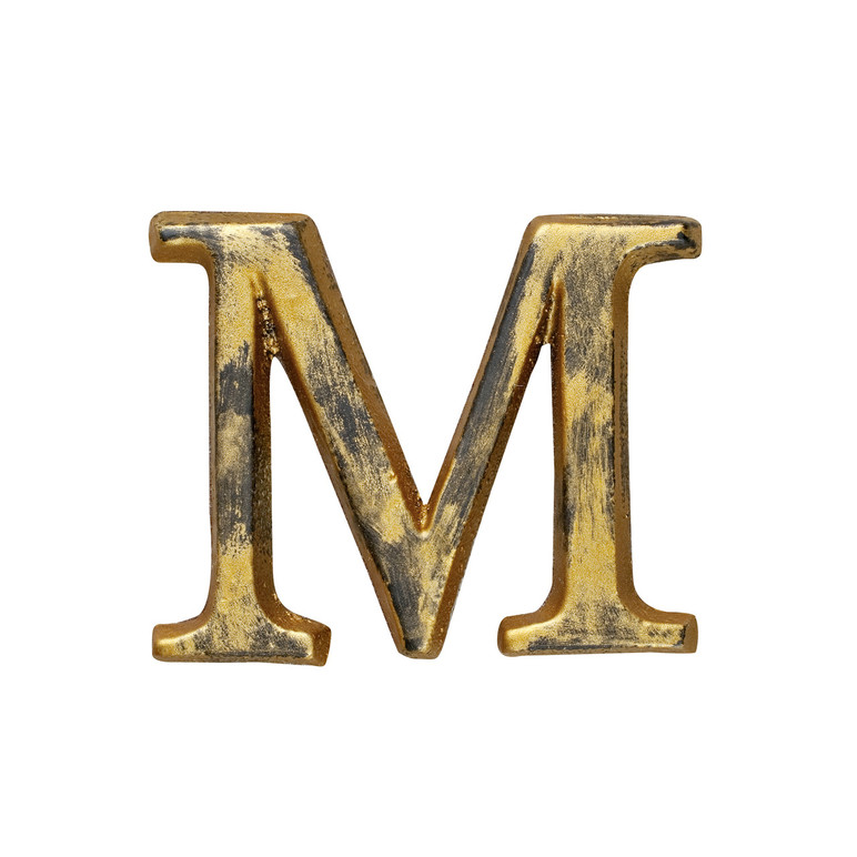 Metal Letter-M, Rustic Finish, 1.5 Inches Tall ...