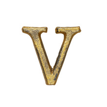 Metal Letter-V, Rustic Finish, 1.5 Inches Tall
