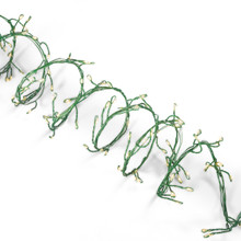 6ft Indoor/Outdoor Warm White Multifunction Electric Micro LED Garland, Green Wire - 6 Sets