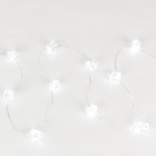 40 Inch Cool White Clear Gem Micro LED Battery Light String - 6 Sets