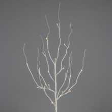 39 Inch White Wrapped LED Branch with Timer - 6 Sets