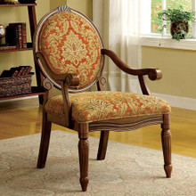 Hammond Traditional Hammond Accent Chair, Antique Oak Finish
